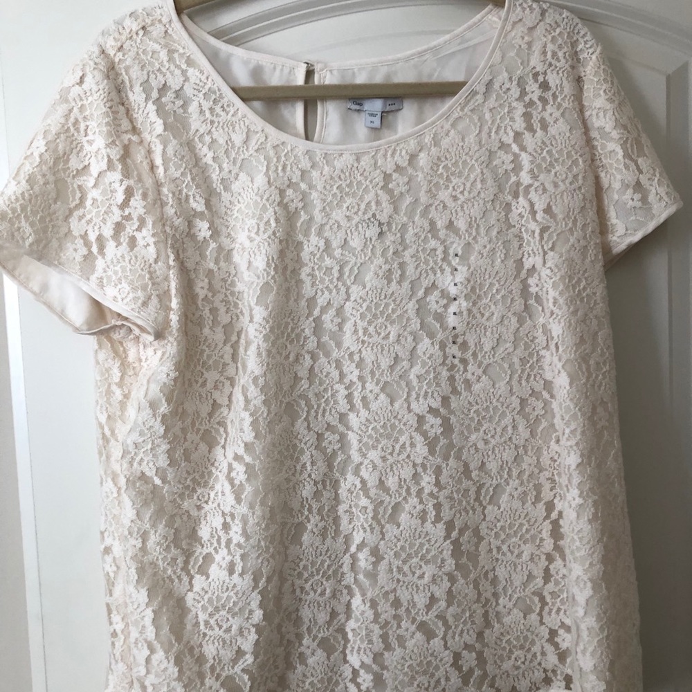 Gap Ivory Lace Top
